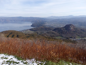 昭和新山と洞爺湖