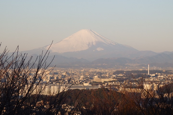 六国見山から見た富士山