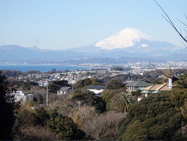鎌倉山から見た富士山